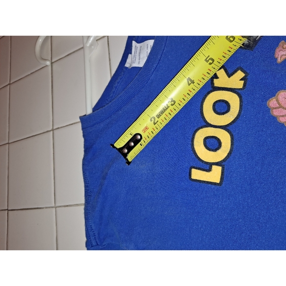 Look at my weiner blue short sleeve shirt size medium funny top unisex hotdog - Picture 8 of 12